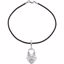 85385:103:P Sterling Silver Vintage-Inspired Heart Design 7" Bracelet