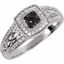 69795:600:P Sterling Silver Black Spinel & 1/5 CTW Diamond Ring Size 5