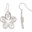 85361:1004:P Sterling Silver Butterfly Flower Design Earrings