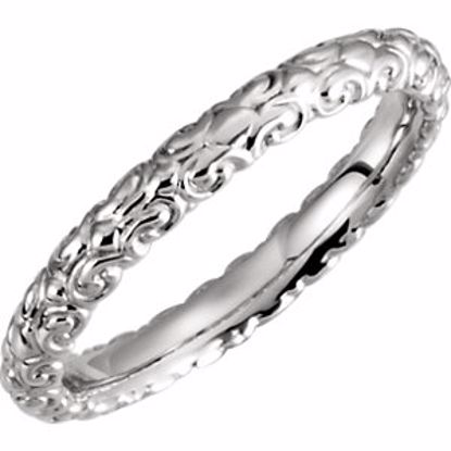 121974:115:P Platinum Sculptural-style Band Size 7