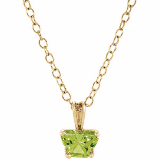 190041:11900:P 14kt Yellow August Birthstone 14" Necklace