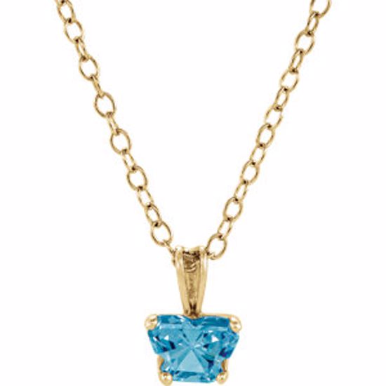 190041:12300:P 14kt Yellow December Birthstone 14" Necklace