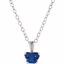 190041:14400:P 14kt White September Birthstone 14" Necklace