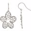 85403:60002:P Sterling Silver 1/6 CTW Diamond Floral Design Earrings