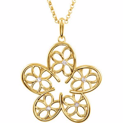 85397:60000:P Floral Design Pendant or Necklace