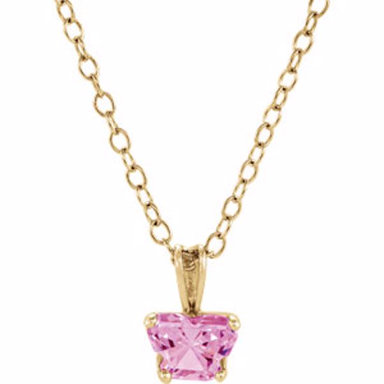 190041:10900:P 10kt Yellow October Birthstone 14" Necklace