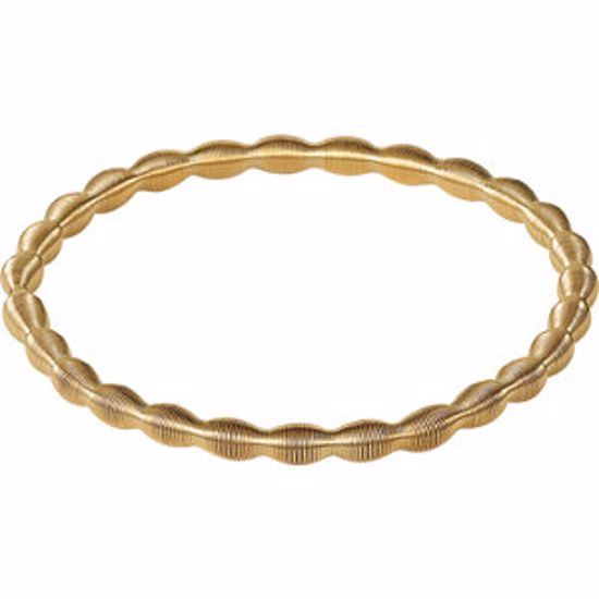 G935:103:P Stainless Steel Gold Immerse Plated  7.5" Stretch Bracelet