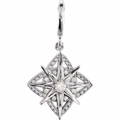 85378:60002:P Sterling Silver 1/6 CTW Diamond Vintage-Inspired Dangle Charm 