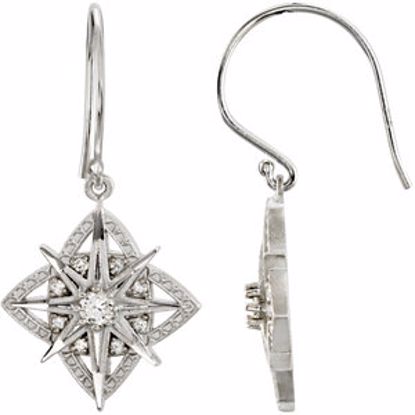 85377:60002:P Sterling Silver 1/3 CTW Diamond Vintage Design Earrings 