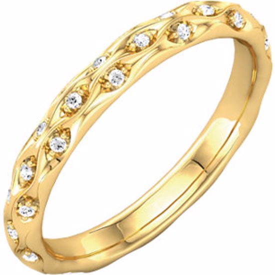 121962:108:P 14kt Yellow 1/5 CTW Diamond Sculptural Eternity Band Size 7