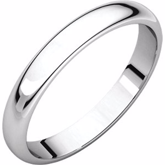 HRL2:102:P Sterling Silver 4mm Half Round Light Band