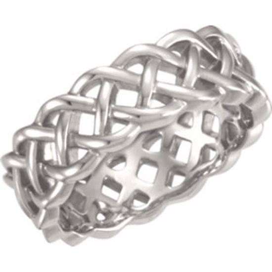 50372:311590:P 14kt Rose 8.25mm Celtic Inspired Band Size 10