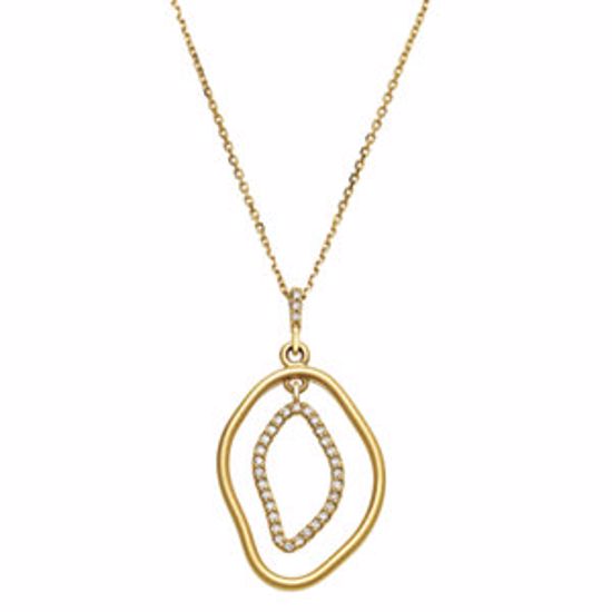 85433:60000:P 14kt Yellow 1/6 CTW Diamond 18" Necklace