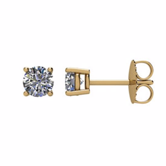 1874:60024:P 14kt Yellow 3/4 CTW Diamond Earrings