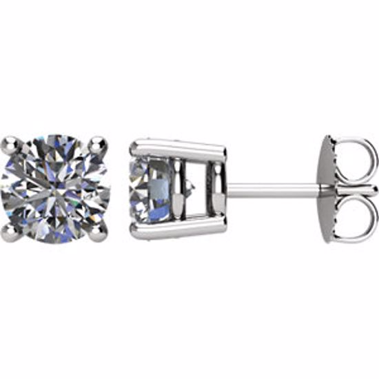 1874:60014:P 14kt White 2 CTW Diamond Earrings