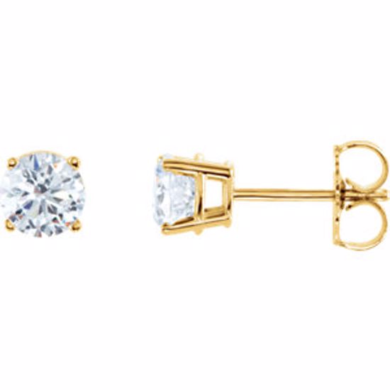 1874:60027:P 14kt Yellow 1 CTW Diamond Earrings