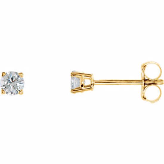 1874:60019:P 14kt Yellow 1/4 CTW Diamond Earrings