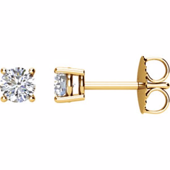 1874:60023:P 14kt Yellow 1/2 CTW Diamond Earrings