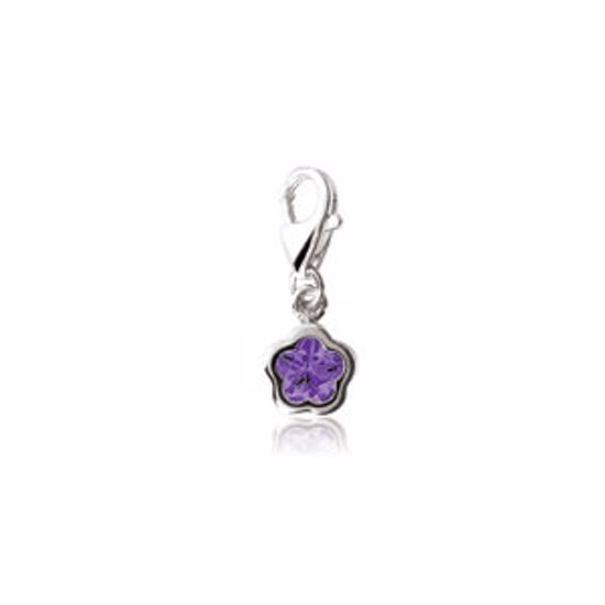 190044:101:P BFlower&trade; Purple CZ Charm