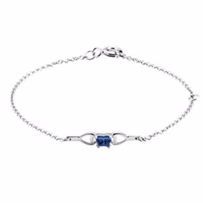 19800:1560:P Sterling Silver September Birthstone Bracelet