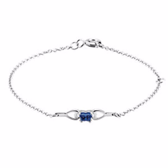 19800:1560:P Sterling Silver September Birthstone Bracelet