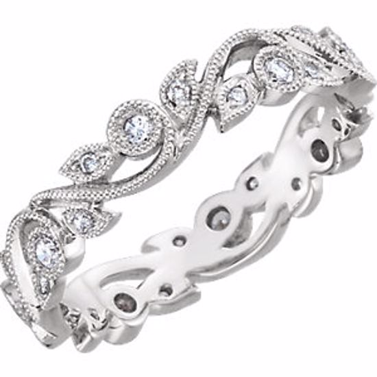 69816:6000:P 14kt White 1/4 CTW Diamond Eternity Band Size 7