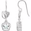 192019:1020:P Sterling Silver WHITE Cubic Zirconia BFlower&trade; Earrings with Box