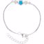 19804:1050:P Sterling Silver BFlower&trade; Blue CZ 6.5-7.5" Bracelet