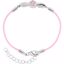 19805:1040:P Sterling Silver BFlower&trade; Rose CZ 6.5-7.5" Nylon Bracelet