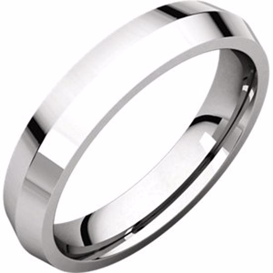 KER10:259556:P Platinum 4mm Knife Edge Comfort Fit Band