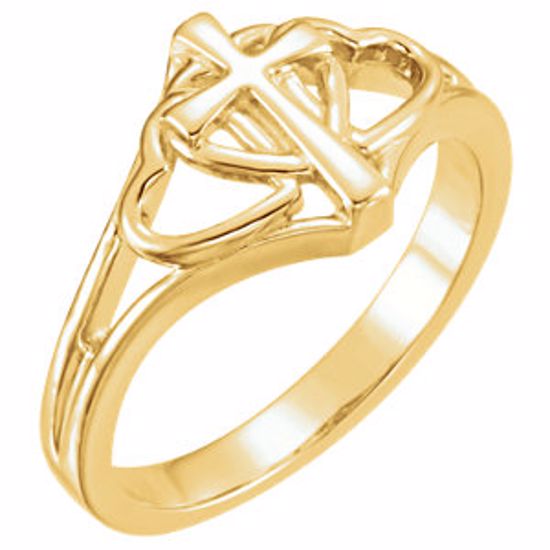 R43009:1000090:P 14kt Yellow Covenant Hearts&trade; Ring Size 5