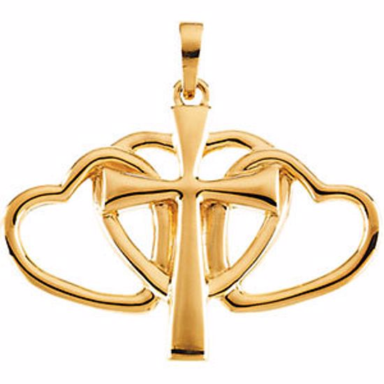 R41575:1000010:P 14kt Yellow Covenant Hearts&trade; Pendant with Packaging