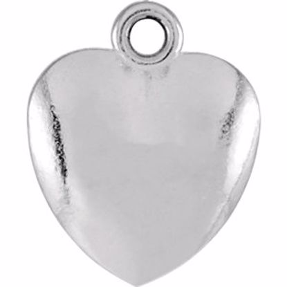 85466:1003:P Sterling Silver 10.85x8.9mm Puffed Heart Charm