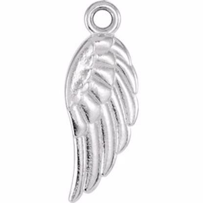 R45320:1003:P Sterling Silver Angel Wing Charm