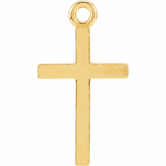 R45321:1002:P 14kt Yellow Cross Charm