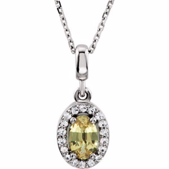 69903:102:P 14kt White Yellow & White Sapphire 18" Necklace