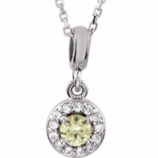 69905:201:P 14kt White Yellow & White Sapphire 18" Necklace