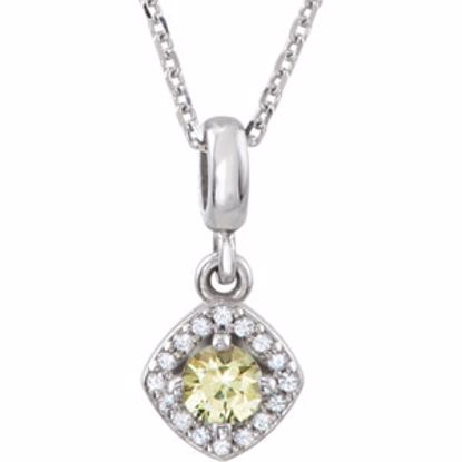 69906:301:P 14kt White Yellow & White Sapphire 18" Necklace