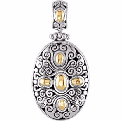 85472:101:P Sterling Silver & 18kt Yellow Fashion Pendant