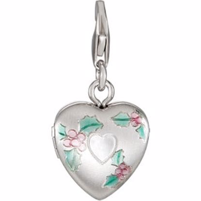 85470:101:P Sterling Silver Heart Locket Charm