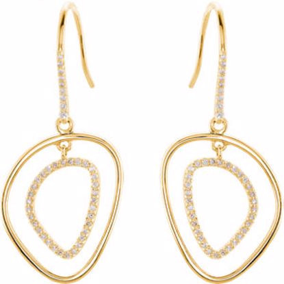 85309:60005:P 14kt Yellow 3/8 CTW Diamond Earrings