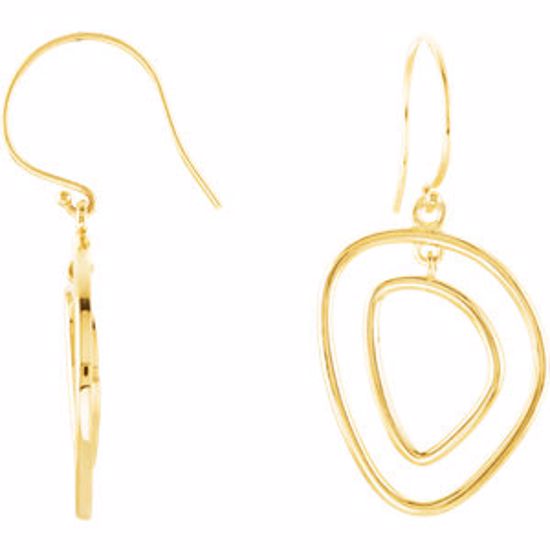 85310:206:P 14kt Yellow Open Silhouette Earrings