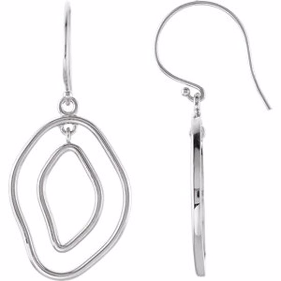 85312:207:P 14kt White Open Silhouette Earrings