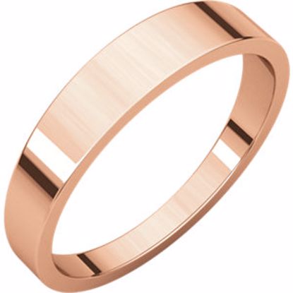 FT9:188609:P 14kt Rose 4mm Flat Tapered Band