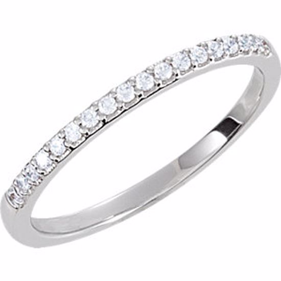 69926:205:P Sterling Silver Cubic Zirconia Band Size 8