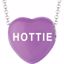 85503:233:P Sweethearts® Purple Enamel "Hottie" Heart on 16" Necklace with Gift Box