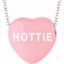 85503:232:P Sweethearts® Light Pink Enamel "Hottie" Heart on 16" Necklace with Gift Box