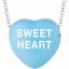 85503:257:P Sweethearts® Blue Enamel "Sweet Heart" Heart on 16" Necklace with Gift Box