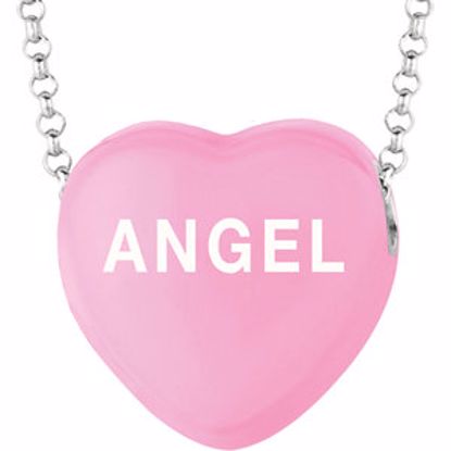 85503:264:P Sweethearts® Green Enamel "Angel" 16" Necklace with Gift Box