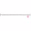 85511:124:P Dark Pink Enamel "Diva" Heart Charm on 7.5" Bracelet